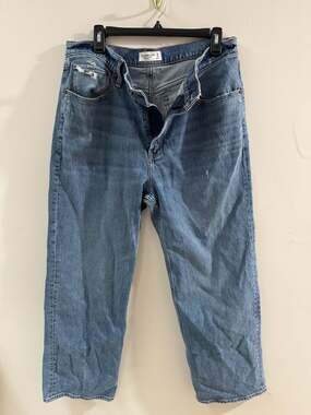 Abercrombie & Fitch The '90s Relaxed High Rise Straight Jeans Size 32/14s